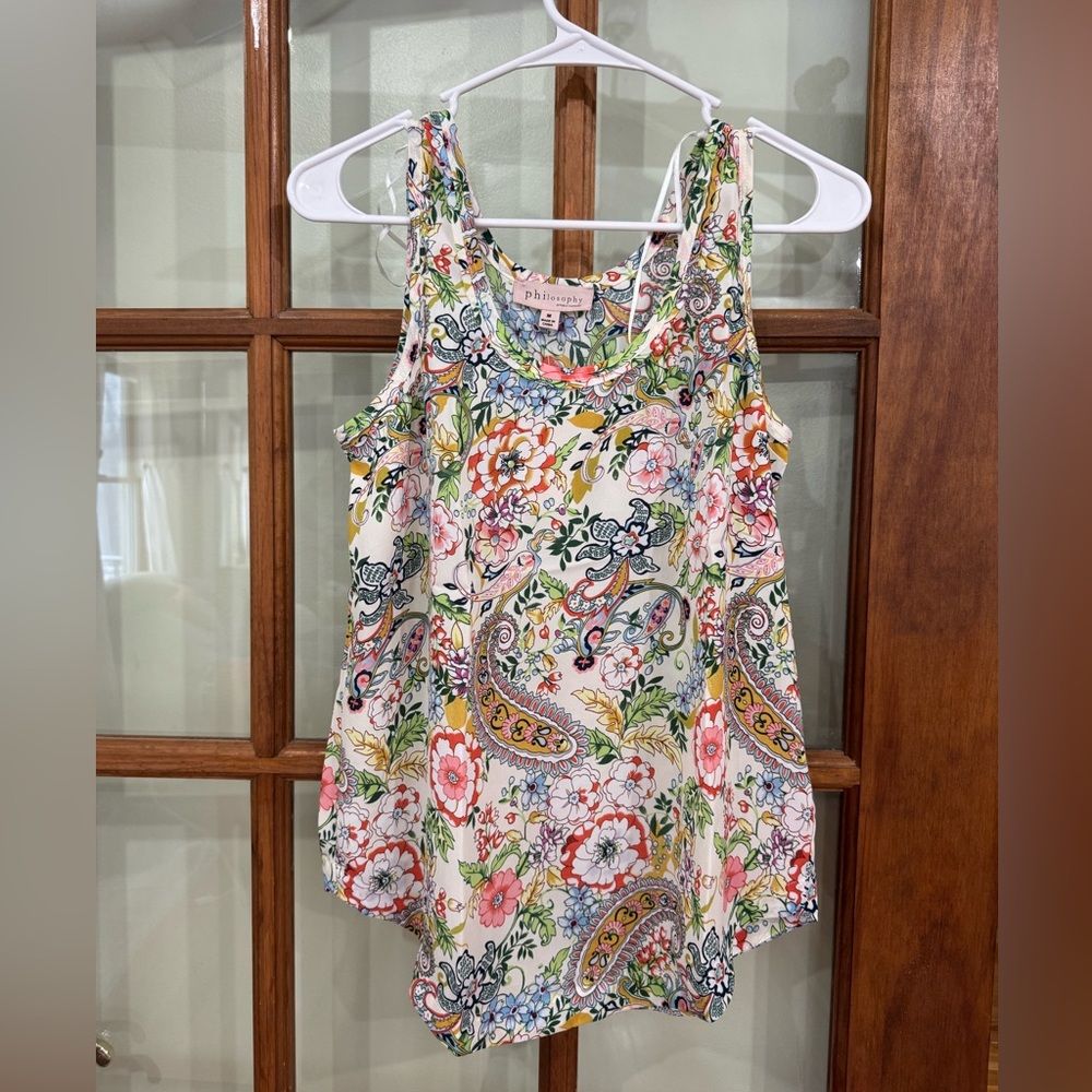 NEW Philosophy Multicolor Floral Paisley Camisole Top